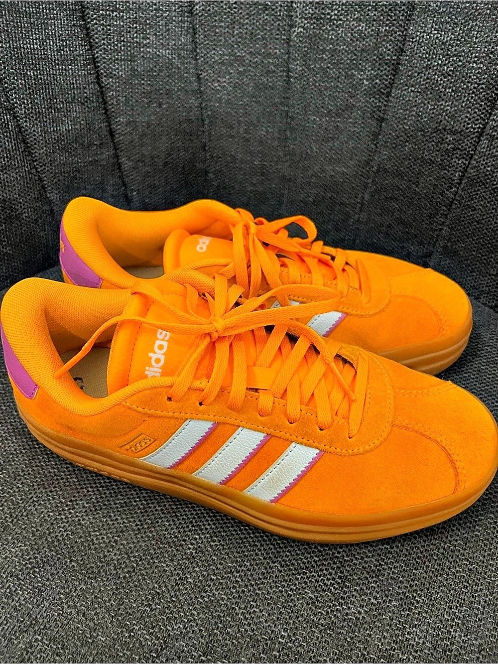 adidas Gazelle Bold Flash Orange Purple Burst Orange & Purple US 7 Like New